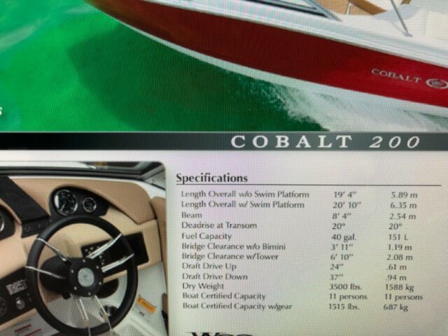 2013 Cobalt 200 Bowrider